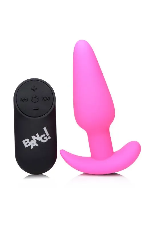 BANG! - Vibrations-Buttplug mit Fernbedienung - Rosa