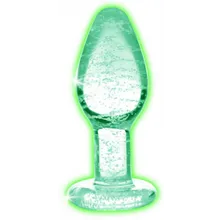 Glow-In-The-Dark Glas-Analplug - Klein Glow-In-The-Dark Glas-Analplug - Klein