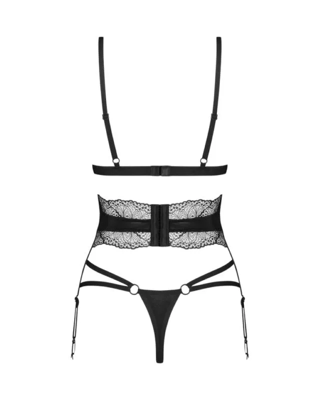 Obsessive - Lobellis Dreiteiliges Set - Schwarz