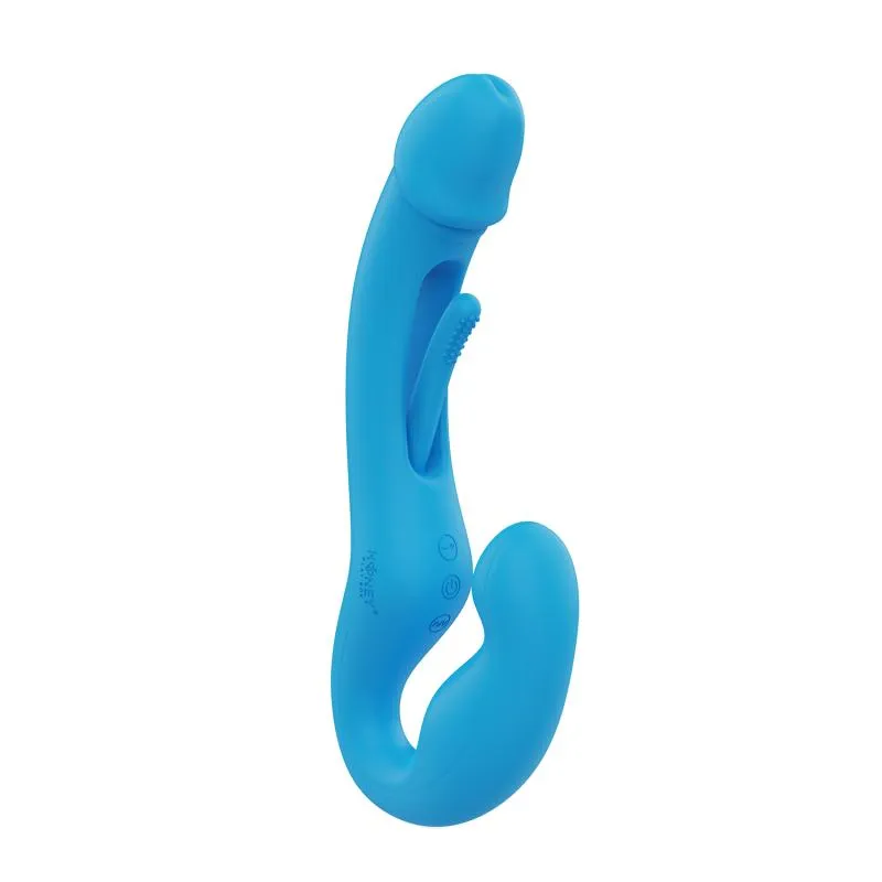 HoneyPlayBox - Harmony Duo App-gesteuerter Strapless Strap-On Bl
