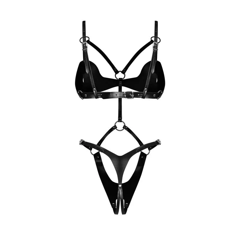 Obsessive - Dame Control Ouvert Teddy - Schwarz