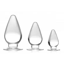 Master Series - Triple Cones 3-teiliges Analplug-Set - Durchsichtig Master Series - Triple Cones 3-teiliges Analplug-Set - Durchsichtig