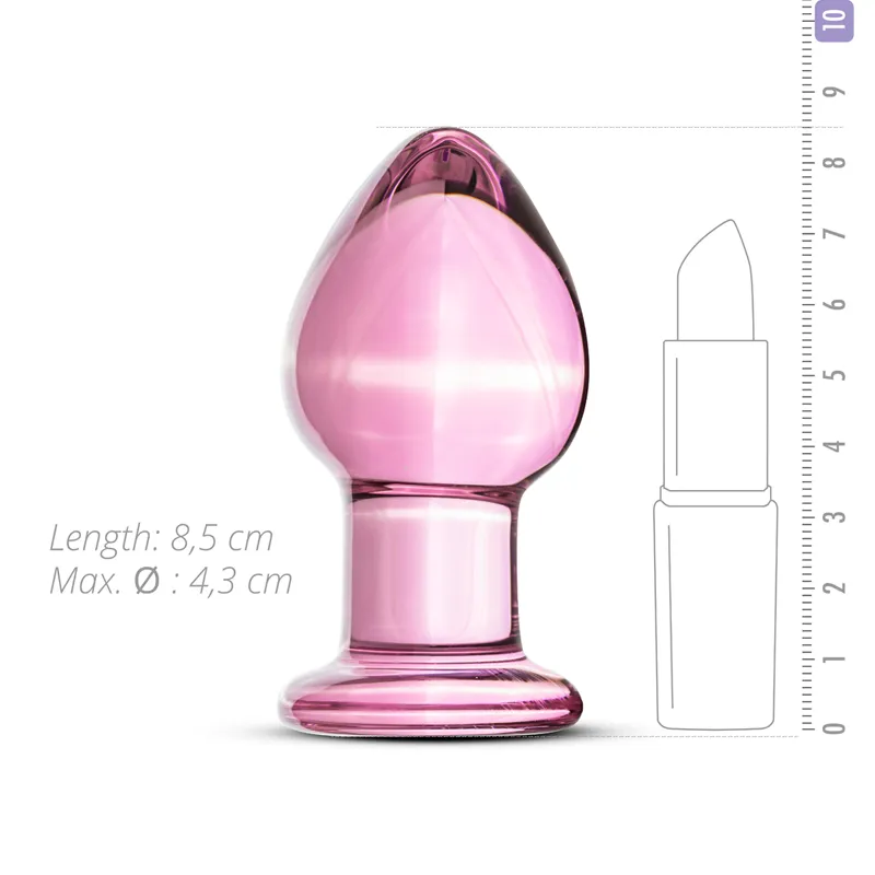 Gildo »Rosa« Analplug aus Glas - 9cm