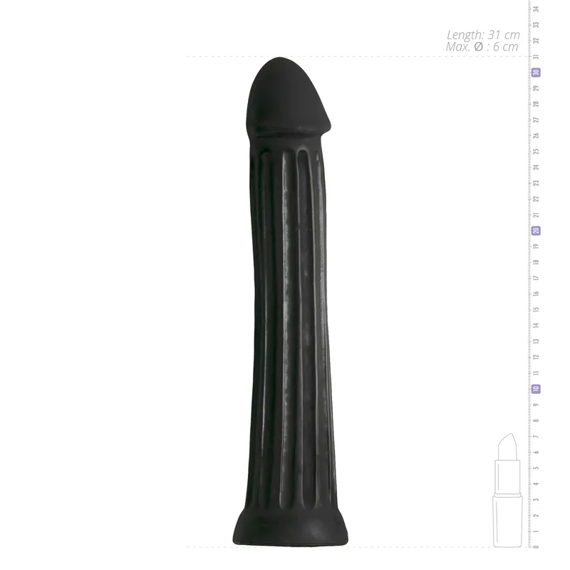 XXL Dildo 31,5 cm - Schwarz