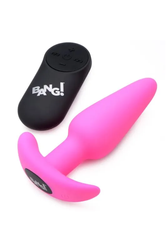 BANG! - Vibrations-Buttplug mit Fernbedienung - Rosa