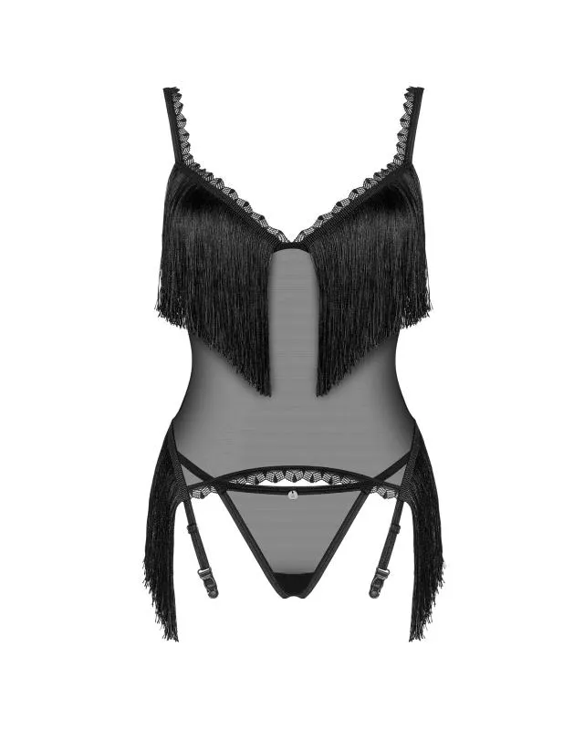 Obsessive - Sherila Korsett & String - Schwarz