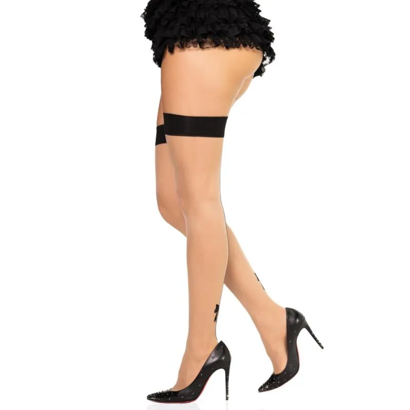 Leg Avenue - Hold-Up Strümpfe Mit Naht - Nude