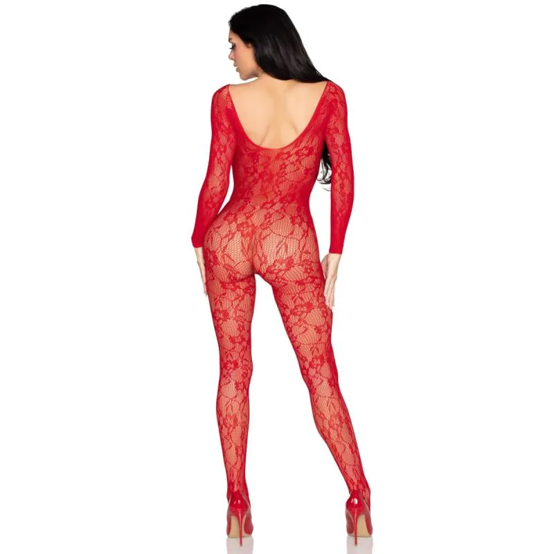 Leg Avenue - Spitzen Bodystocking - Rot