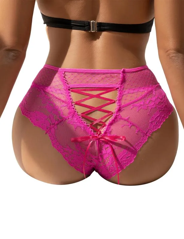 Christine - Luxus-Slip mit Spitze - Rosa