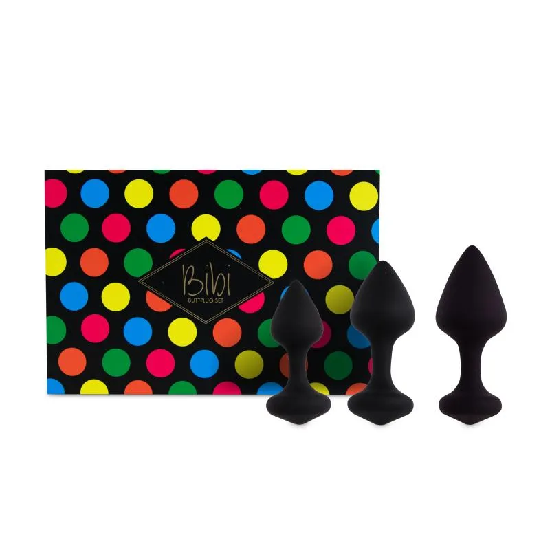 FeelzToys - Bibi Butt Plug Set 3 Stück - Schwarz
