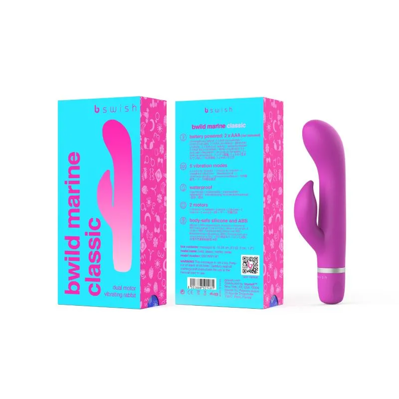 B Swish - bwild Classic Marine Rabbit Vibrator Cerise