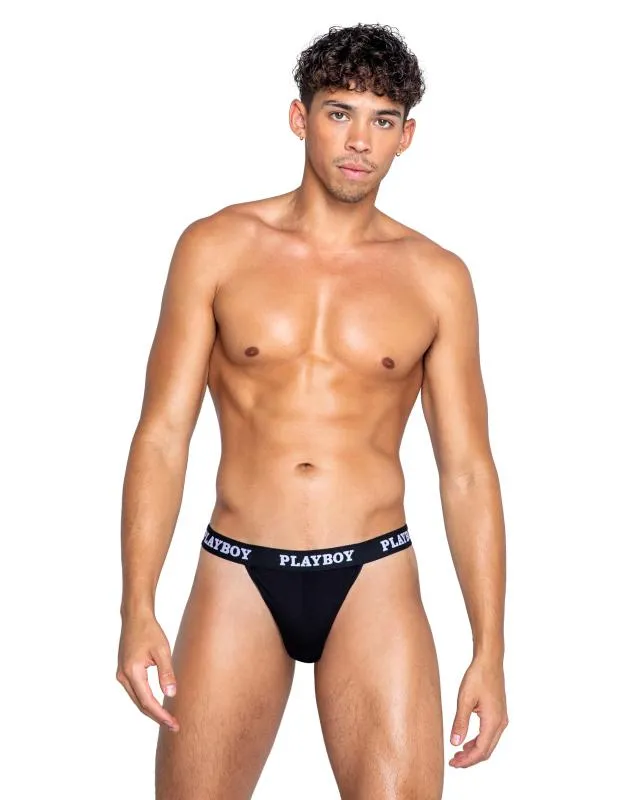 Playboy Lingerie - Modal Gym String - Schwarz