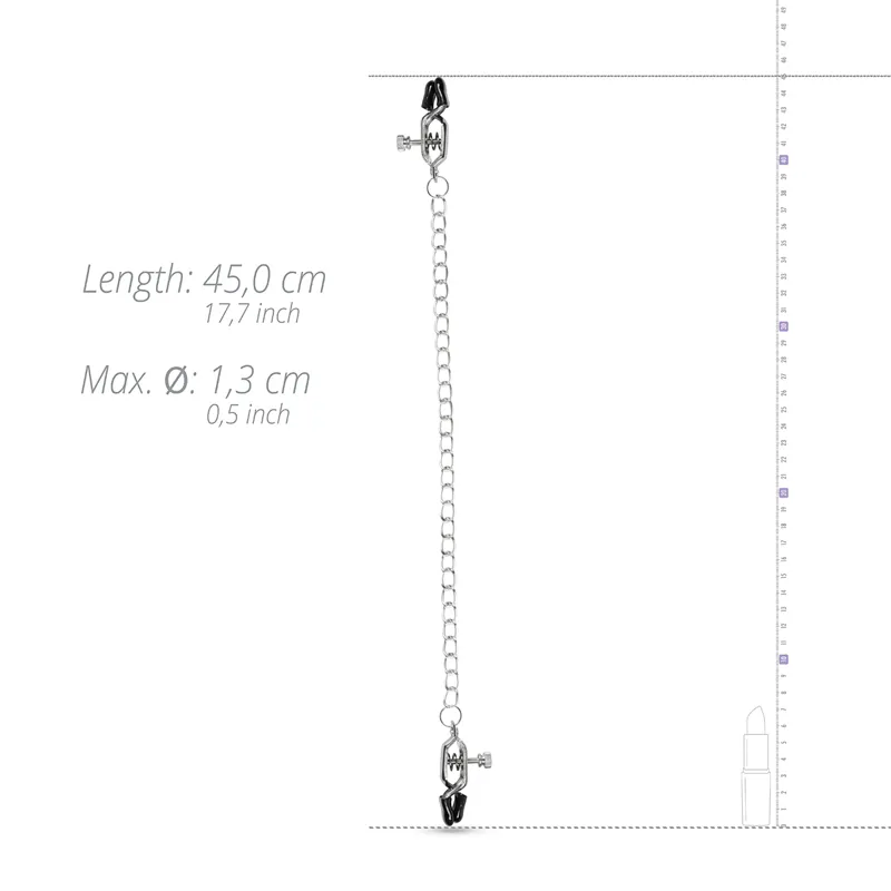 Easytoys Fetish - Große Nippelklemmen mit Kette