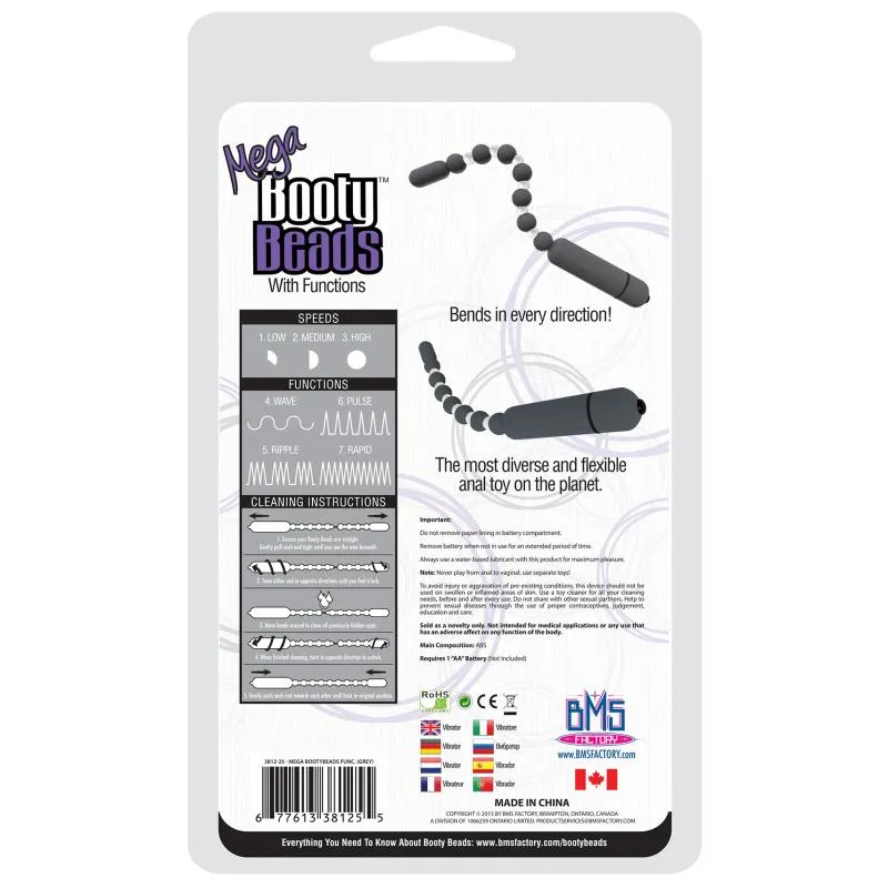 PowerBullet - Mega Booty Beads with 7 Functions Grey