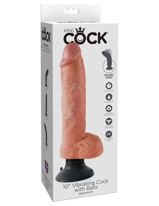 King Cock realistischer Vibrator - 25,4 cm
