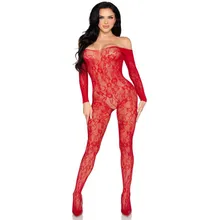 Leg Avenue - Spitzen Bodystocking - Rot Leg Avenue - Spitzen Bodystocking - Rot