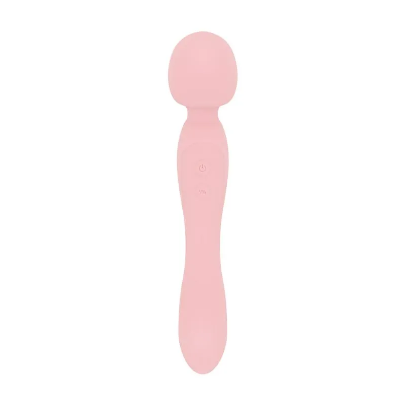 Good Vibes Only - Doppelseitiger Wand Vibrator - Soft Silicone - Rosa