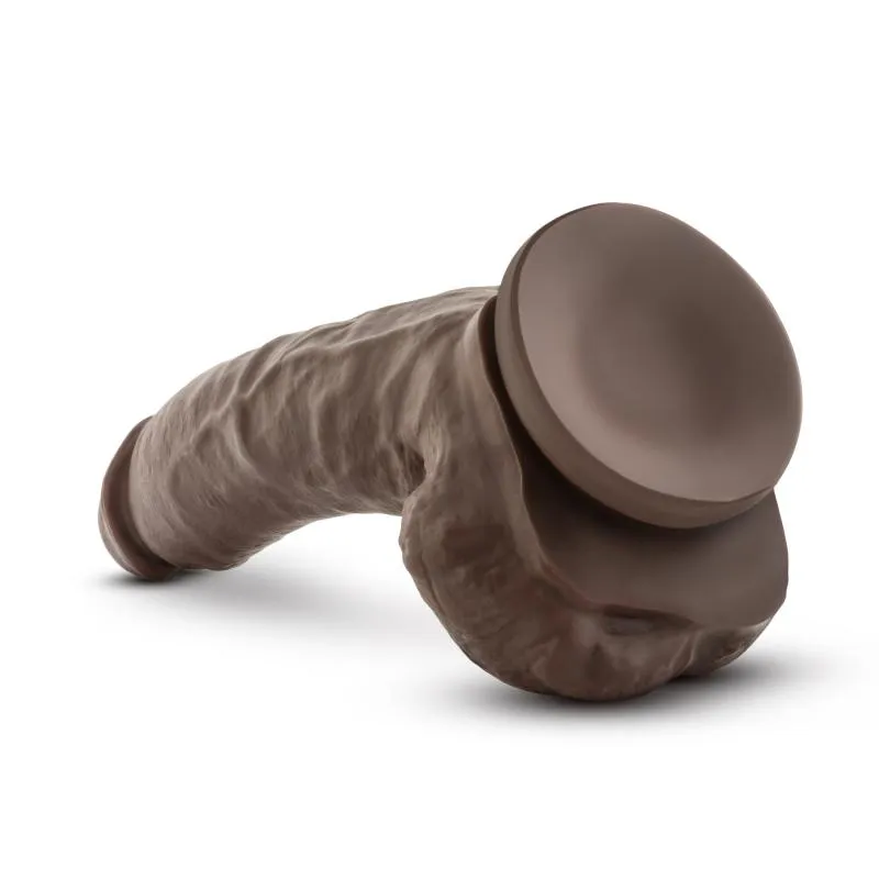Dr. Skin »Mr. Mayor« Realistischer Dildo mit Saugnapf - 22,8 cm - Schokoladenbraun
