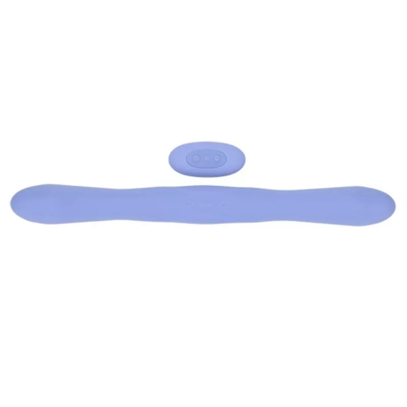 Doc Johnson - Doppelte Vibrator mit Fernbedienung - Blau - 40,6 cm