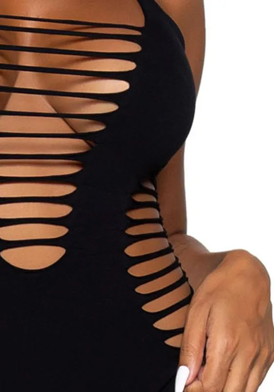 Leg Avenue - Racer Nahtloser Body mit Schnürung