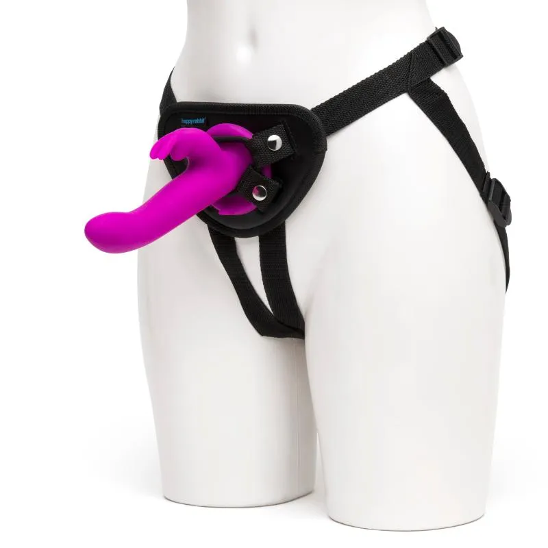 Happy Rabbit – Vibrations-Strap-On Set – Magenta