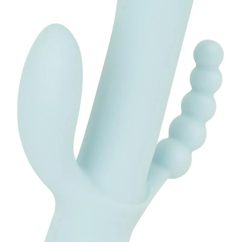 Good Vibes Only - Triple Stimulation Vibe - Soft Silicone - Blau