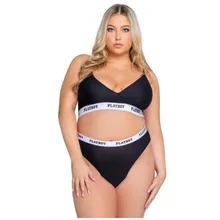 Playboy Lingerie - Lifestyle 2-Teiliges Set Curvy - Schwarz Playboy Lingerie - Lifestyle 2-Teiliges Set Curvy - Schwarz