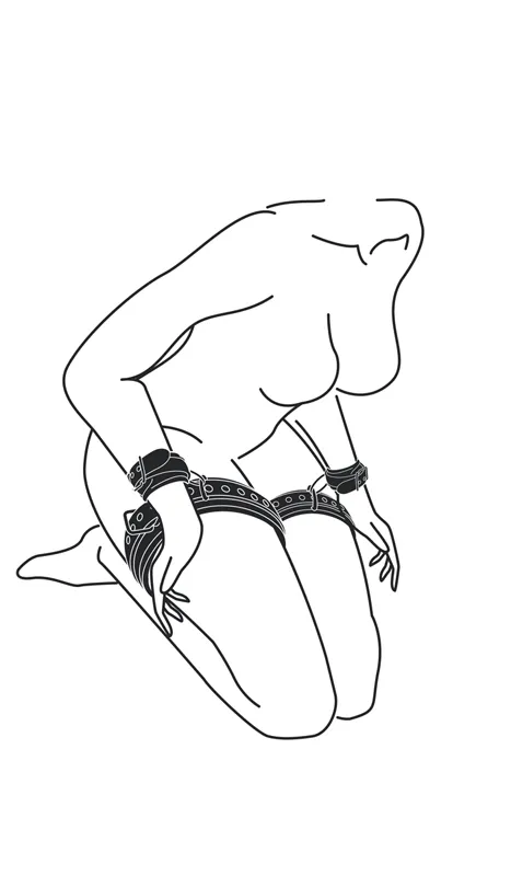 Easytoys Fetish - Thigh und Wrist Cuff Set - Schwarz