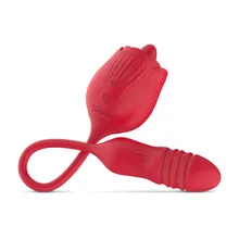 Teazers – Rose Stoßender Dildo Vibrator – Rot Teazers – Rose Stoßender Dildo Vibrator – Rot