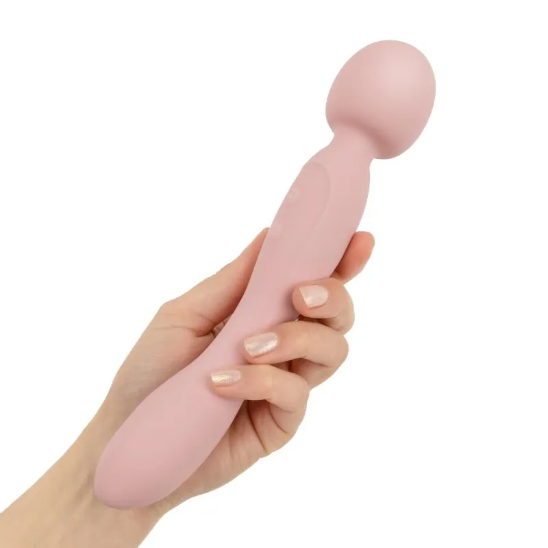 Good Vibes Only - Doppelseitiger Wand Vibrator - Soft Silicone - Rosa