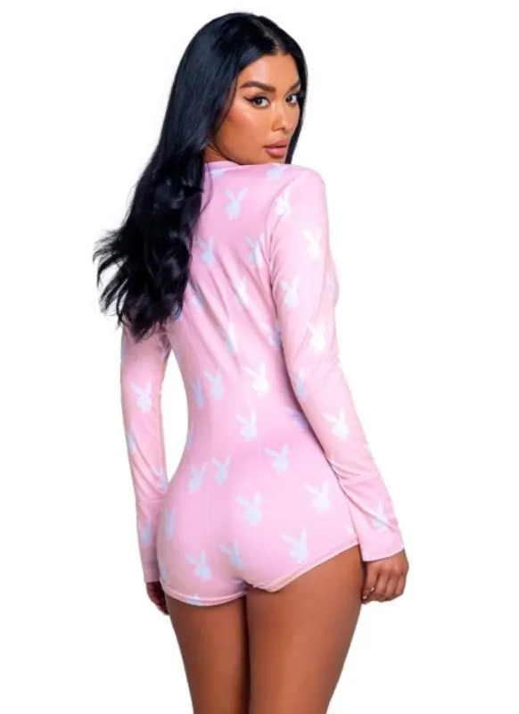 Playboy Lingerie - Slumber Bunny Onesie - Rosa