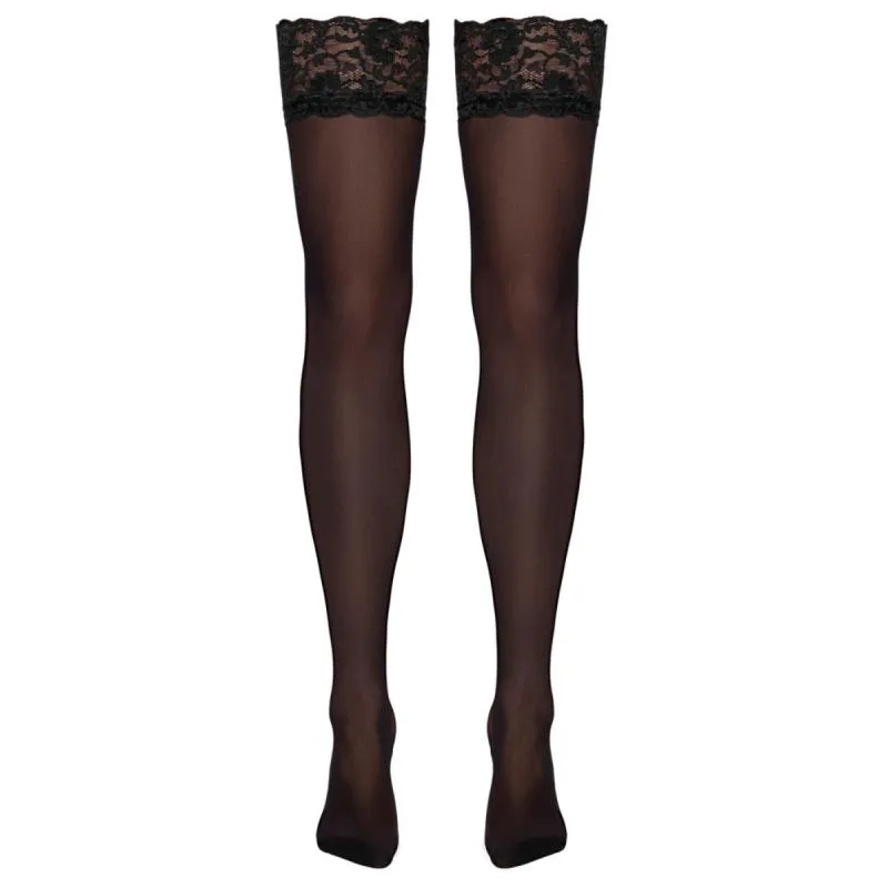 Cottelli Collection – Straps-Strümpfe – Schwarz