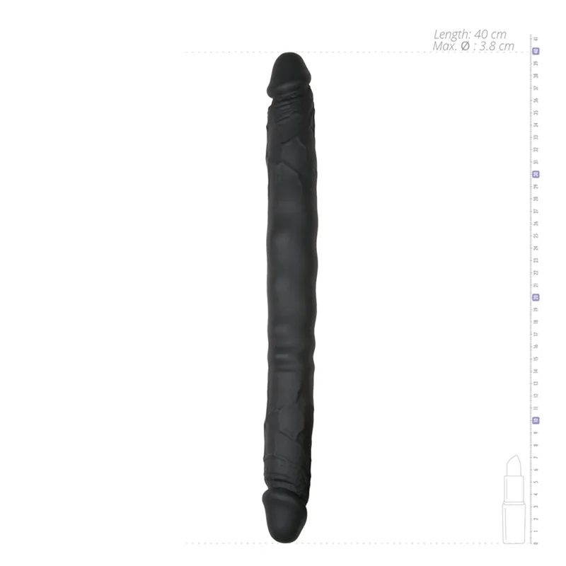 Doppelendiger Dildo - Schwarz