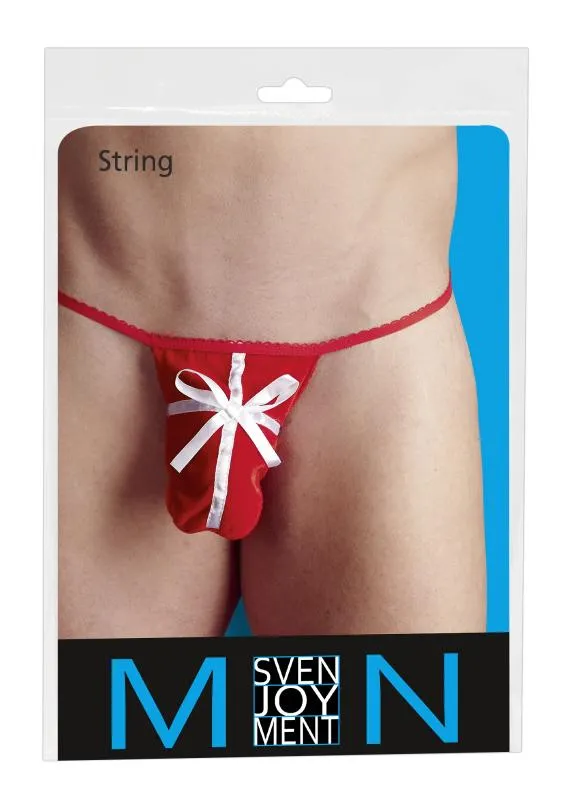 Svenjoyment – String im Geschenk-Design – Rot