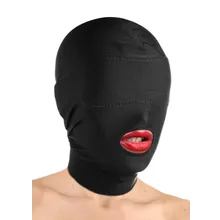 XR Brands - Offener Mund Maske mit gepolsterter Augenmaske - Schwarz XR Brands - Offener Mund Maske mit gepolsterter Augenmaske - Schwarz