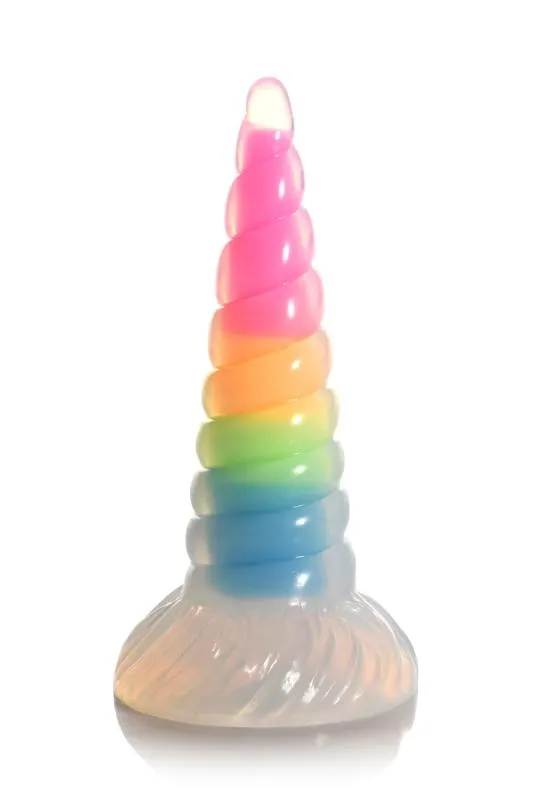 XR Brands - Leuchtender Regenbogen Silikon Dildo