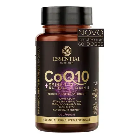 Coq10 + Ômega 3 Tg Essential Nutrition 120 Cápsulas Coq10 + Ômega 3 Tg Essential Nutrition 120 Cápsulas