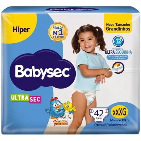 Fralda BabySec Galinha Pintadinha Ultra Sec Hiper XXXG 42 Un I Conforto e Proteção para Bebês Grandes Fralda BabySec Galinha Pintadinha Ultra Sec Hiper XXXG 42 Un I Conforto e Proteção para Bebês Grandes