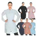Jaleco Feminino Manga Longa Zíper Oxford Acinturado Jaleco Feminino Manga Longa Zíper Oxford Acinturado