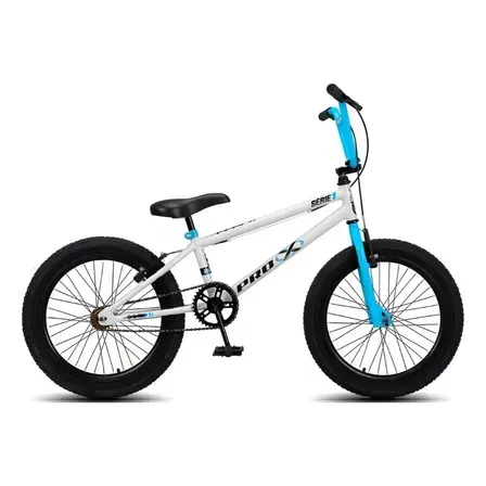 Bicicleta Aro 20 Pro-x Série 1 Bmx Freio V-brake Cor Branco/azul Tamanho Do Quadro 20 Bicicleta Aro 20 Pro-x Série 1 Bmx Freio V-brake Cor Branco/azul Tamanho Do Quadro 20
