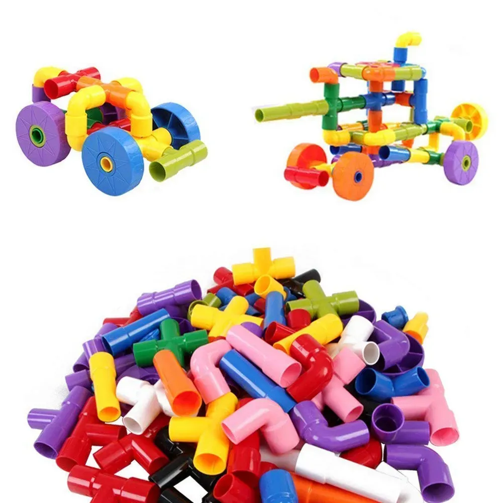 JS Brinquedo De Montar Interativo Plastico Blocos Infantil Coloridos Tubos Canos Encaixar JS Brinquedo De Montar Interativo Plastico Blocos Infantil Coloridos Tubos Canos Encaixar
