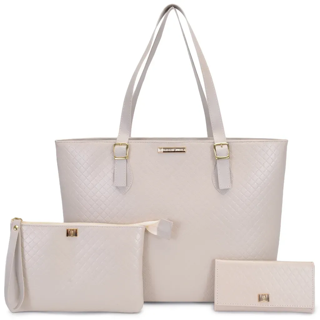 Bolsa Feminina Shopper Sacola Grande Casual Faculdade + Necessaire Casual + Carteira Feminina Bolsa Feminina Shopper Sacola Grande Casual Faculdade + Necessaire Casual + Carteira Feminina