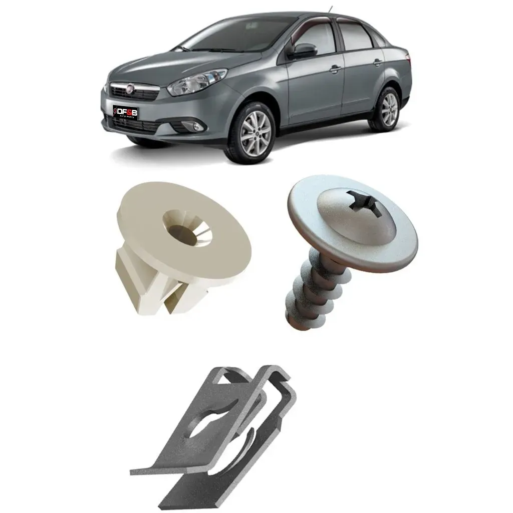 Kit Grampo Parabarro Dianteiro Grand Siena 12 A 19 C/20 Pçs Kit Grampo Parabarro Dianteiro Grand Siena 12 A 19 C/20 Pçs