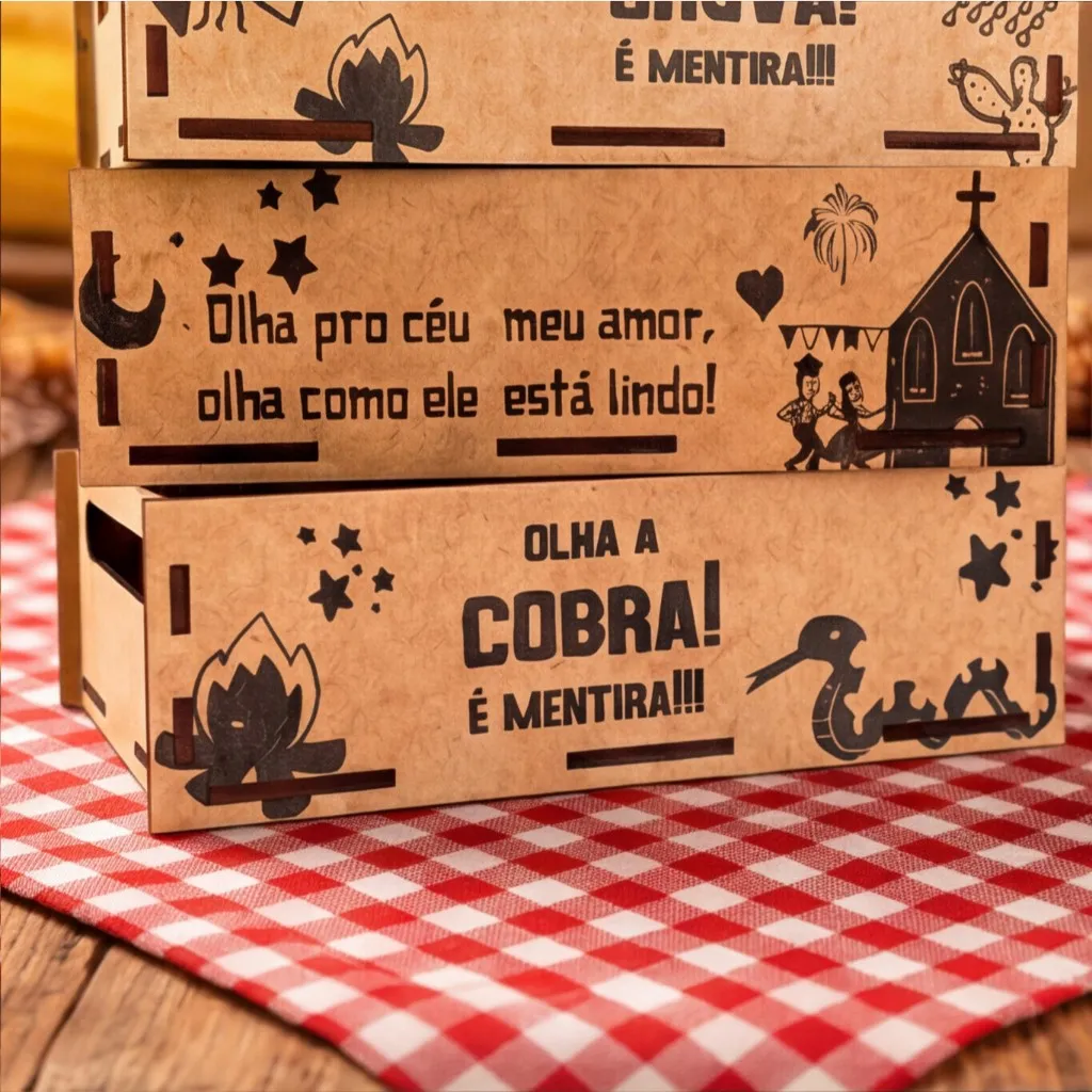 KIT 10 UND BANDEJA CESTA FESTA JUNINA SAO JOAO MDF 10x15 LEMBRANCINHA ARRAIAL QUERMESSE DECORACAO KIT 10 UND BANDEJA CESTA FESTA JUNINA SAO JOAO MDF 10x15 LEMBRANCINHA ARRAIAL QUERMESSE DECORACAO