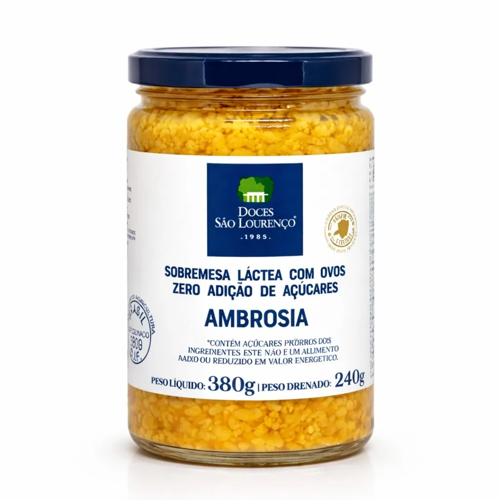 Ambrosia Zero Açucar São Lourenço 380g Ambrosia Zero Açucar São Lourenço 380g