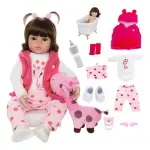 Bebê Reborn Boneca Silicone Girafinha Menina Pode Dar Banho Bebê Reborn Boneca Silicone Girafinha Menina Pode Dar Banho