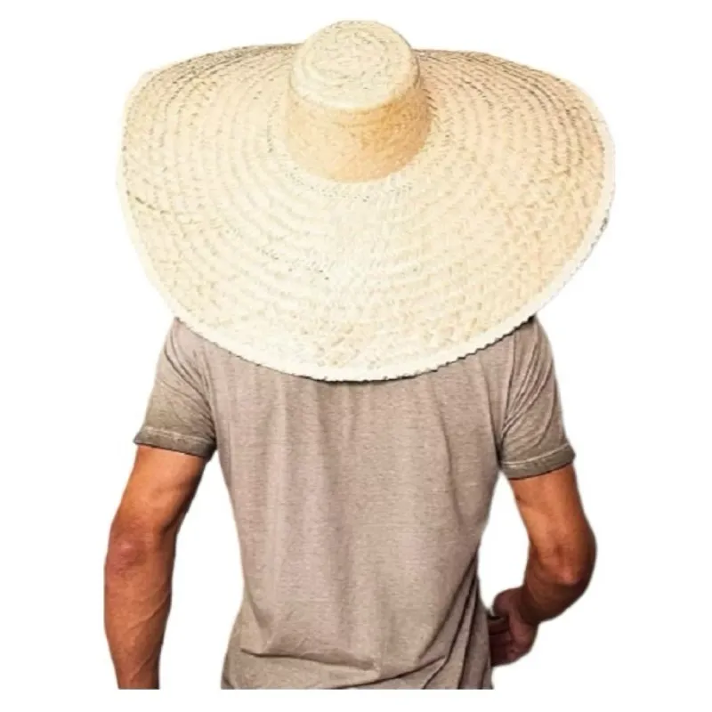 Chapéu Mexicano Sombreiro de Palha com 60 cm para Festas Carnaval Fantasia de Tequileiro Pescaria Chapéu Mexicano Sombreiro de Palha com 60 cm para Festas Carnaval Fantasia de Tequileiro Pescaria