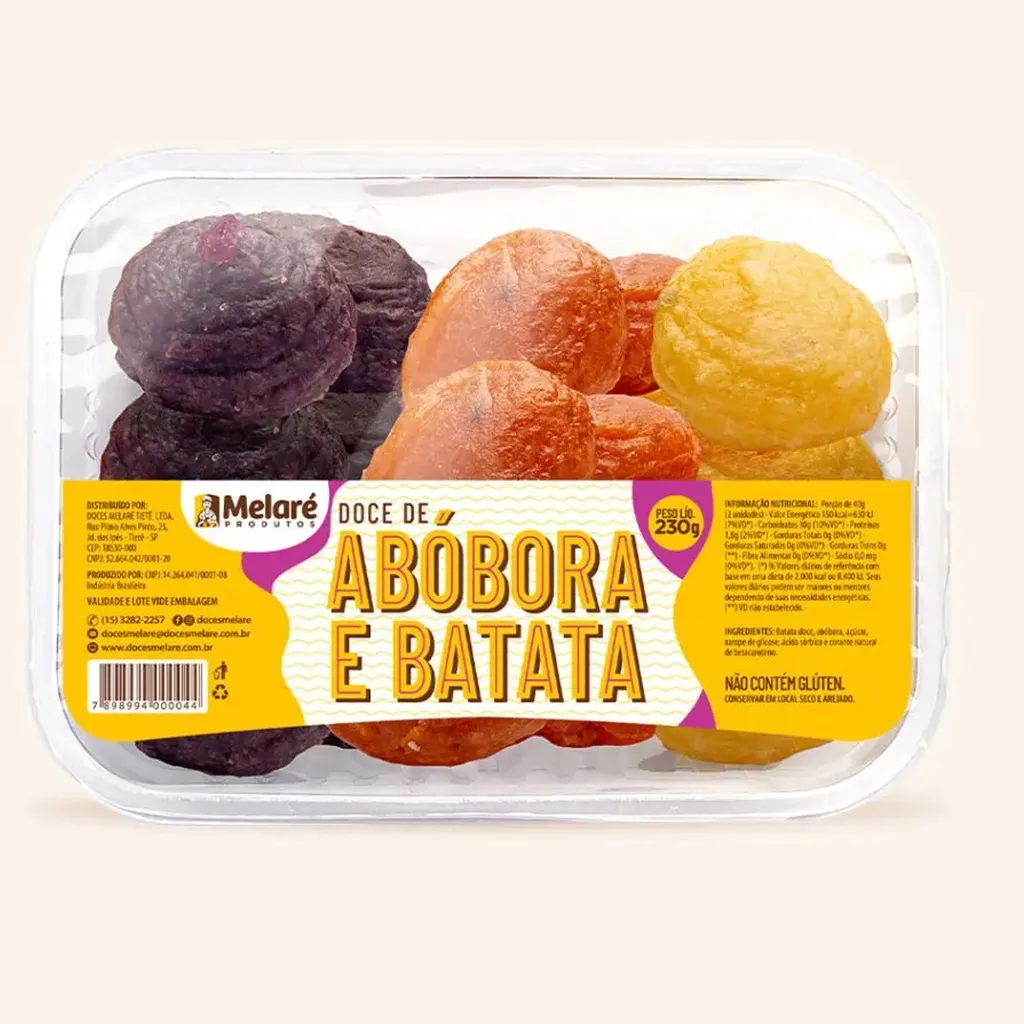 Doce de Abóbora e Batata Melaré 230g Doce de Abóbora e Batata Melaré 230g