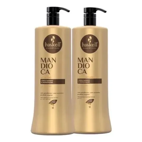Shampoo e Condicionador Mandioca 1L Haskell Kit Shampoo e Condicionador Mandioca 1L Haskell Kit