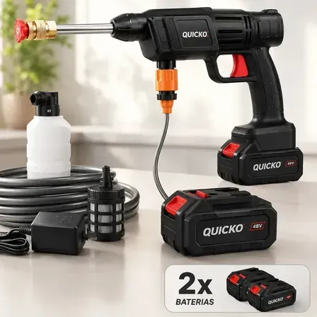 Lavadora A Jato De Alta Pressão Portátil Recarregáveel Preto 50/60 Quicko Lavadora A Jato De Alta Pressão Portátil Recarregáveel Preto 50/60 Quicko